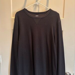 Sonoma Men's Black Long Sleeve Crewneck Thermal Top